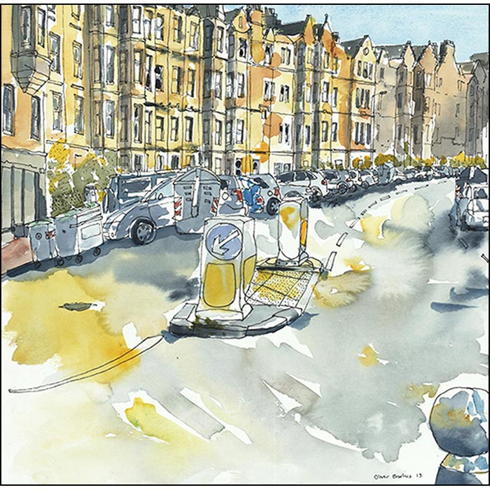 Marchmont Crescent from outside the Co-op