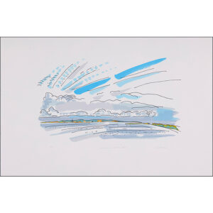 Oliver Brookes screen print of Fife from Longniddry