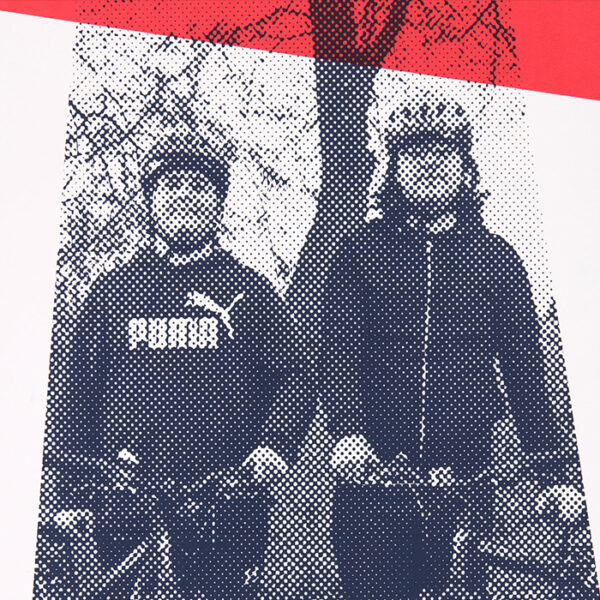 Bikes for refugees screen print by Oliver Brookes