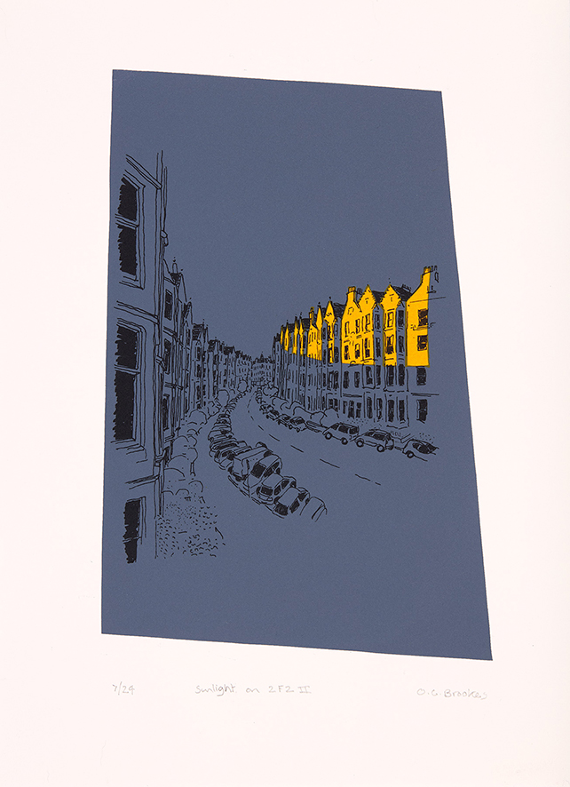 Screen print of Marchmont by Oliver Brookes
